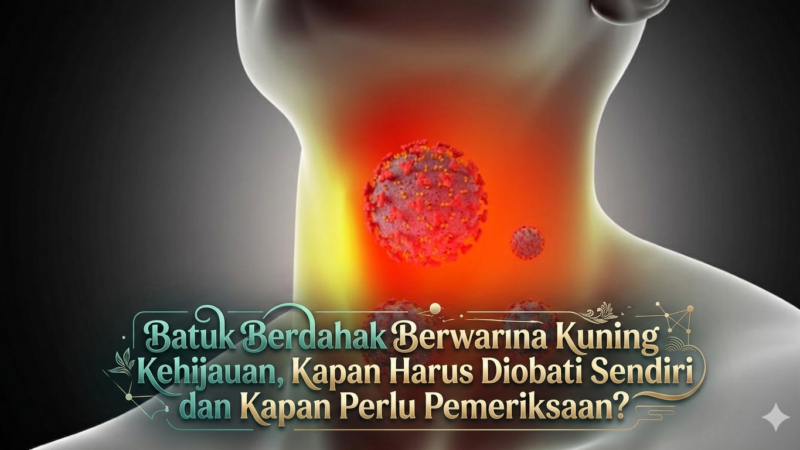 Batuk Berdahak Berwarna Kuning Kehijauan, Kapan Harus Diobati Sendiri dan Kapan Perlu Pemeriksaan?